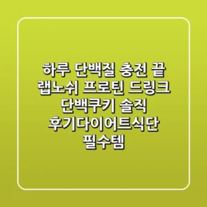 하루 단백질 충전 끝! 랩노쉬 프로틴 드링크 & 단백쿠키 솔직 후기💪다이어트식단 필수템😋