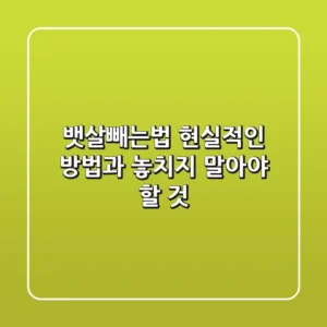 뱃살빼는법, 현실적인 방법과 놓치지 말아야 할 것