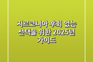 지르코니아, 후회 없는 선택을 위한 2025년 가이드