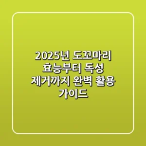 2025년 도꼬마리, 효능부터 독성 제거까지 완벽 활용 가이드