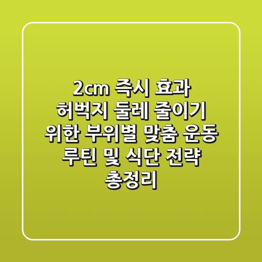 "2cm 즉시 효과?", 허벅지 둘레 줄이기 위한 부위별 맞춤 운동 루틴 및 식단 전략 총정리