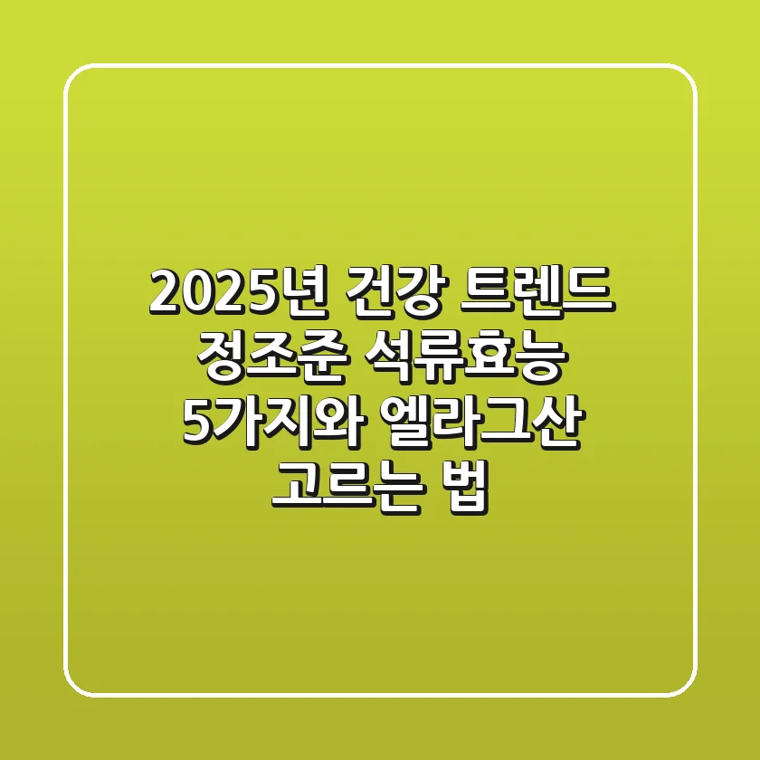 "2025년 건강 트렌드 정조준", 석류효능 5가지와 엘라그산 고르는 법