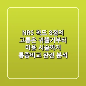 "NRS 척도 8점의 고통은?", 귀뚫기부터 미용 시술까지 통증비교 완전 분석