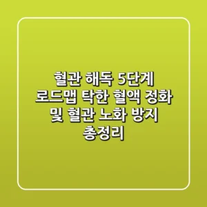 "혈관 해독 5단계 로드맵", 탁한 혈액 정화 및 혈관 노화 방지 총정리