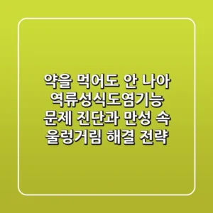 "약을 먹어도 안 나아?", 역류성식도염기능 문제 진단과 만성 속 울렁거림 해결 전략