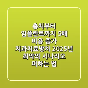 "충치부터 임플란트까지 5배 비용 증가", 치과치료방치, 2025년 최악의 시나리오 피하는 법